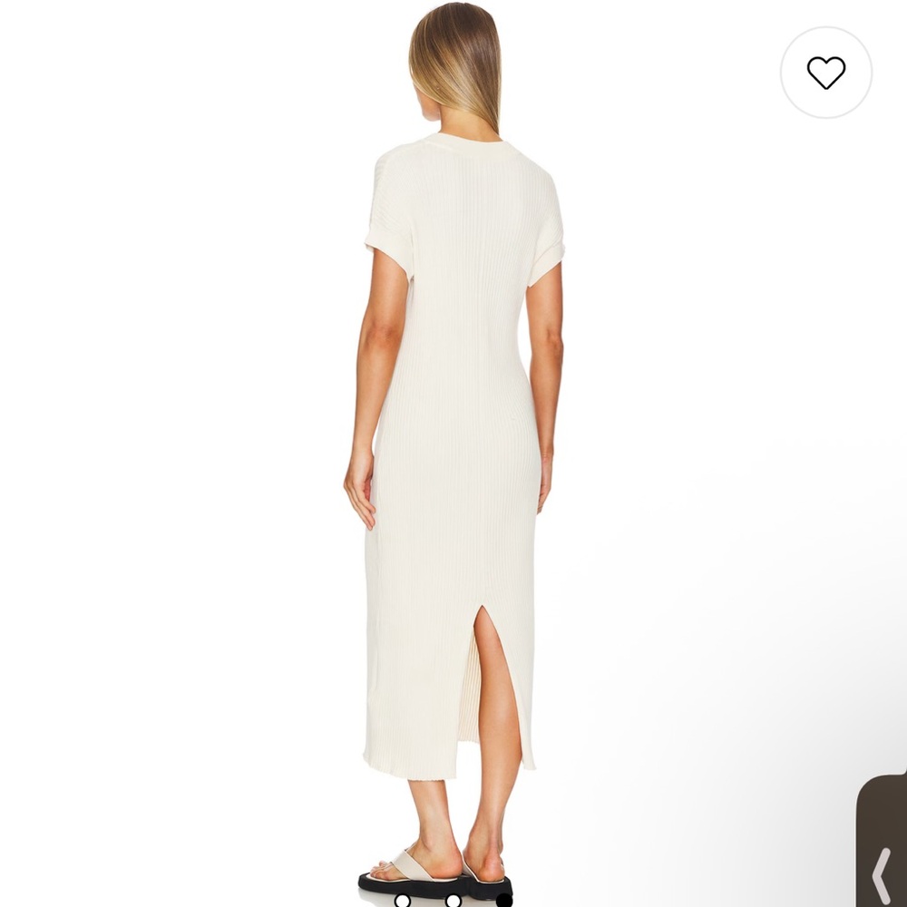 Varley Aria Knit Midi Dress in Whitecap Grey Small - Picture 3 of 10